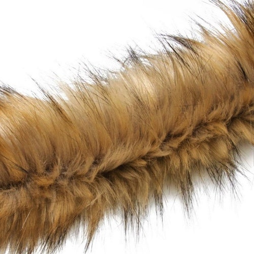 black/ivory Fur Trim Soft Fur Fur 