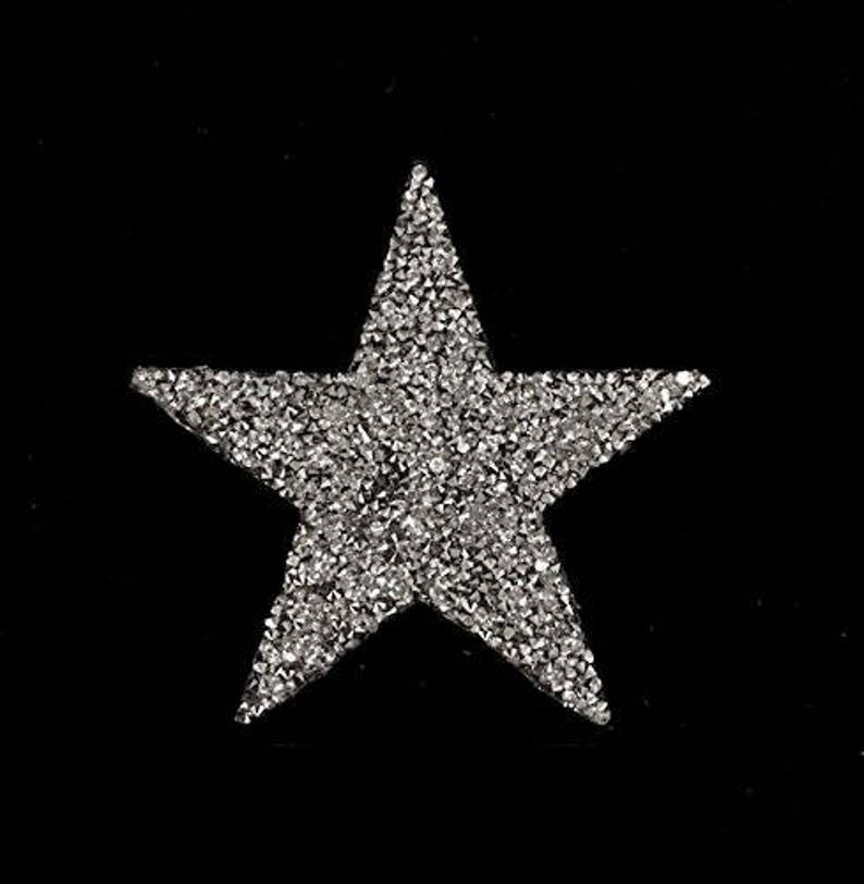 Big Star Rhinestone Applique Iron on Transfer Applique Patch Etsy
