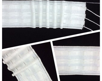 3" Pencil Pleat Shirring Drapery Tapes used for gathering drapes and shades Price Per yard