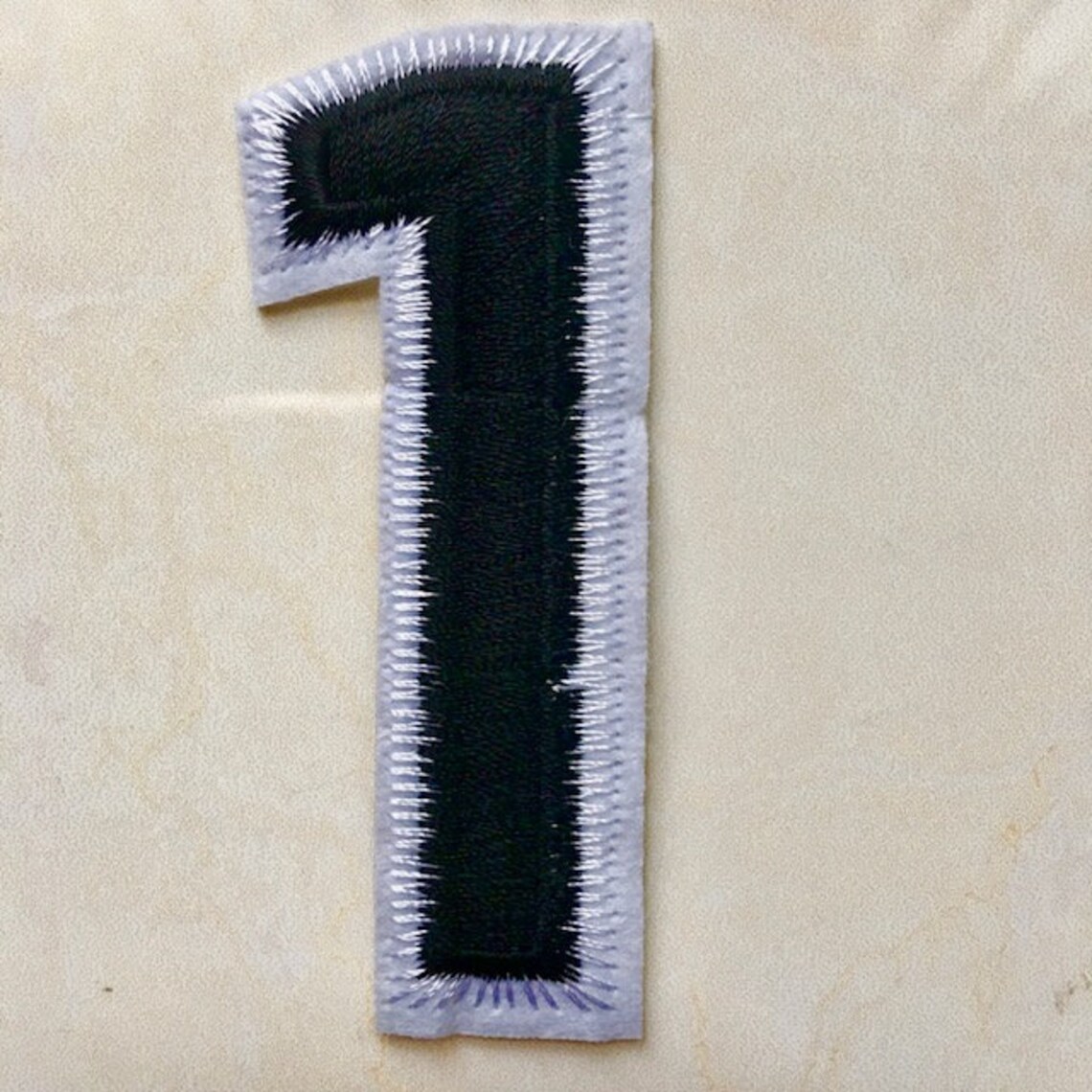 Black and White Embroidered iron on Numbers Applique | Etsy