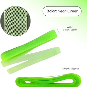 1&quot; inch polyester paardenhaarvlecht, verkoop per rol/30 yards neongroen