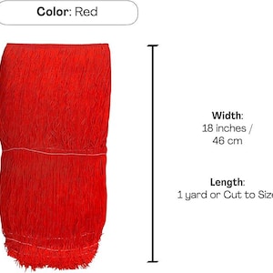 18&quot; inch long Red Chainette Fringe Selling by Yard.