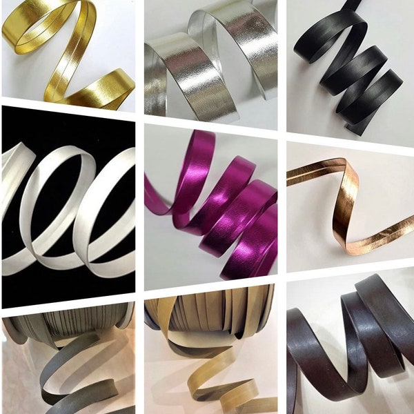 15MM Synthetic Leather bias Tape Price Per 6 Yards / 9 different colors