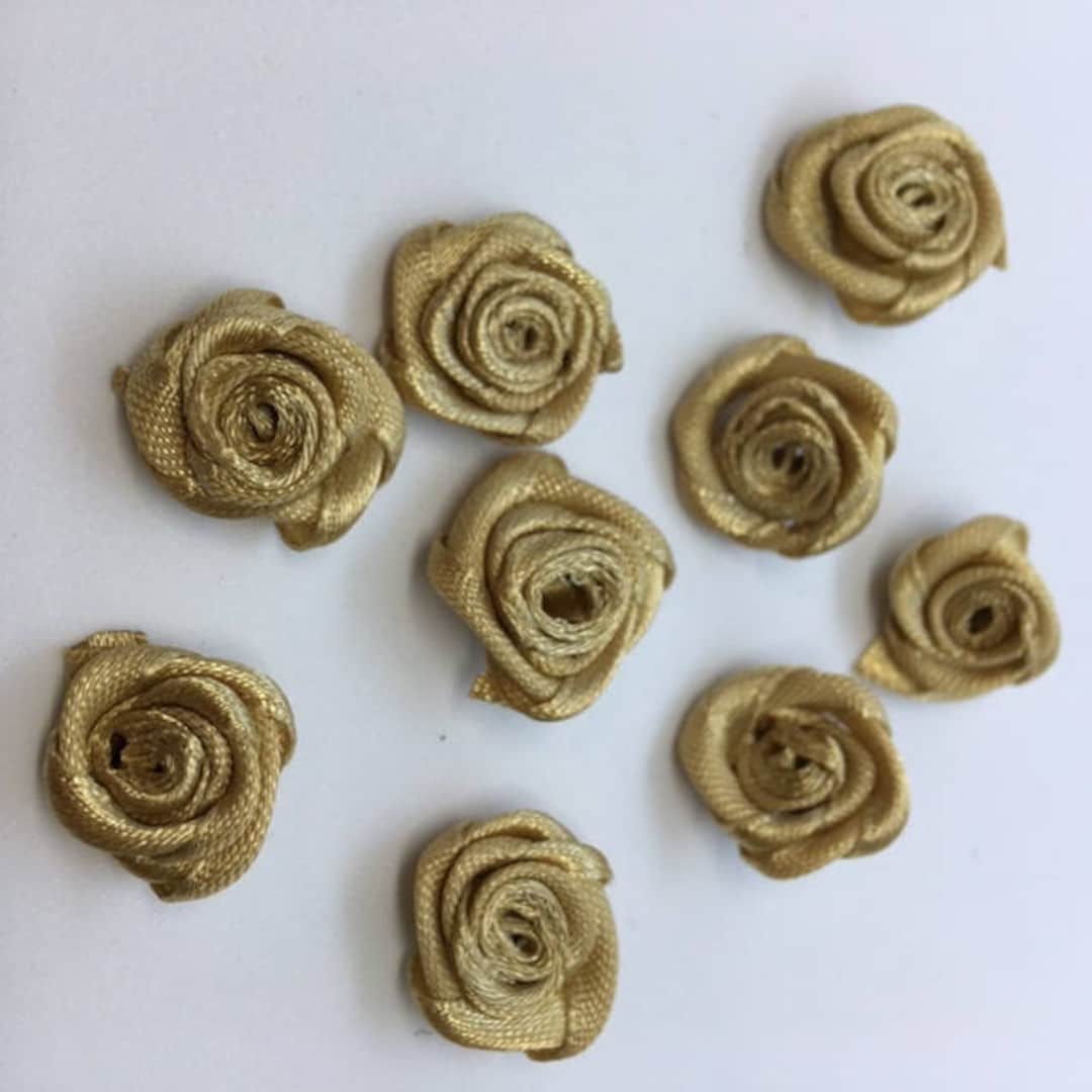 Silk Ribbon Mini Roses 1/2'' Mini Roses Flowers Satin Ribbon Applique Price per Bag/50 Pcs - Etsy