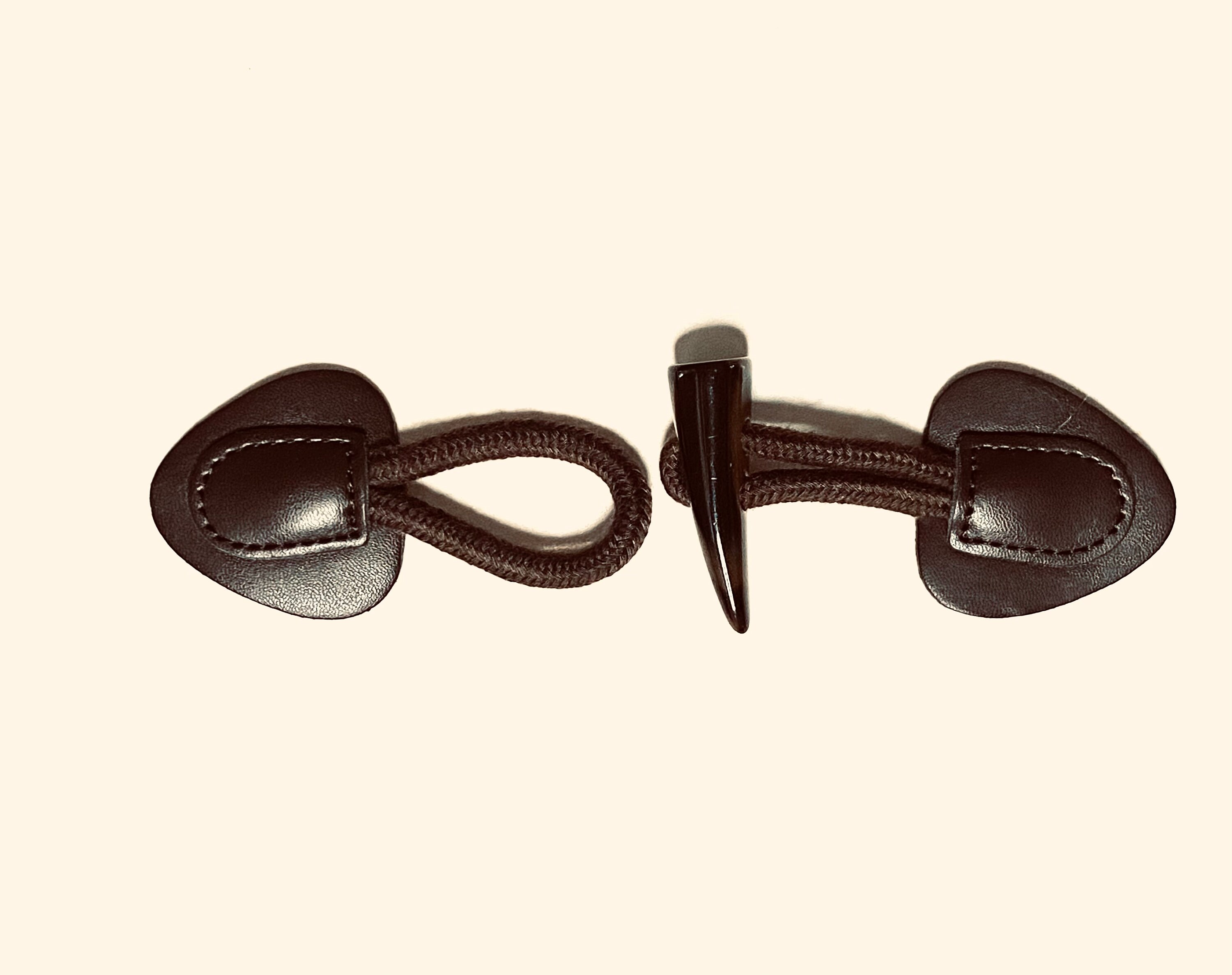4 Paare Knebelknöpfe Aus Leder – Vintage-Design, Braun | Für Jacken, Mäntel & DIY-Nähprojekte