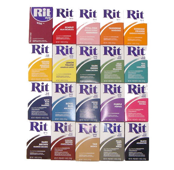 Rit Fabric Dye Color Chart