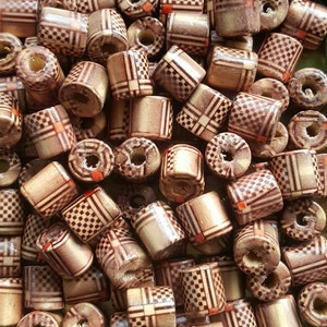 100 Wood Beads, Natural Wood Beads, Loose Beads, Craft Beads, Big Hole Beads, Tube Beads, Wooden Beads, Wood Crafts, Hemp Beads