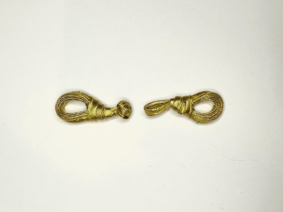 GNSN Chinese Frog Fasteners Button Pair - Gold Knot Closures For Hanfu, Vintage Clothing DIY - View #8