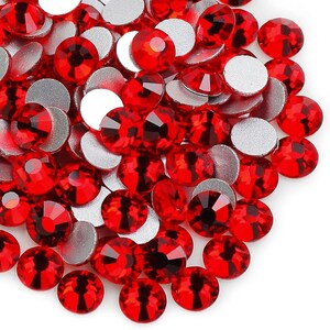 Light Siam 4 mm lose flache Rückseite Strass / Swarovski Shine Strass Kleber auf Kristall SS16 / 1440Stk
