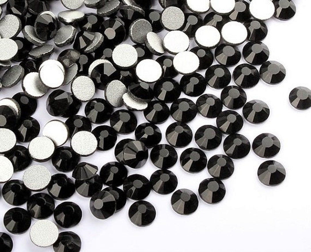 1440 Jet Black Crystal Rhinestones: SS20 Flat Back Glass - Etsy