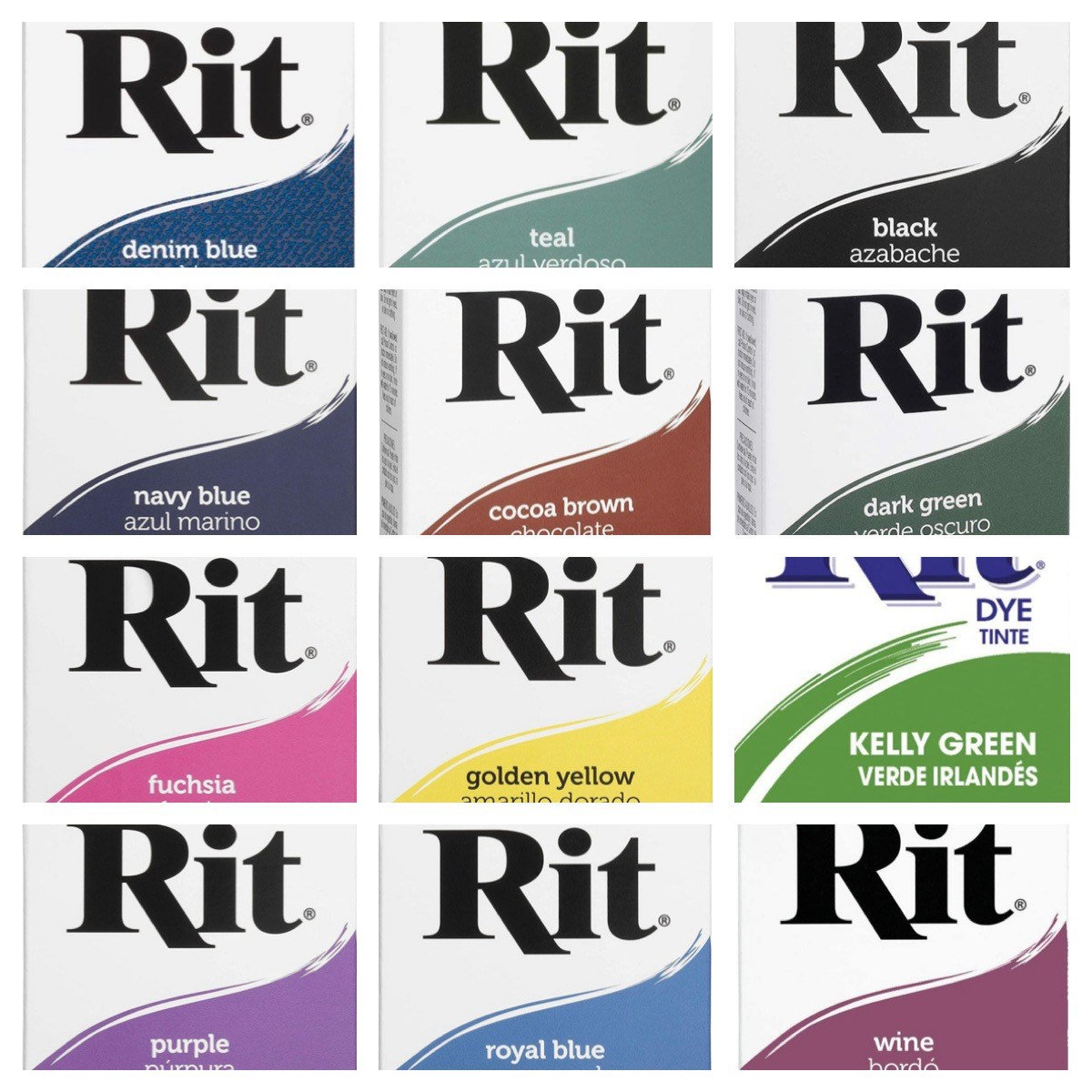 Rit Dye Powder All Purpose Fabric Color Tinte Laundry Clothing