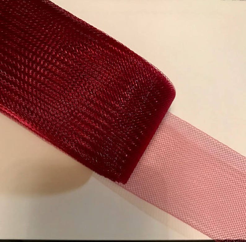 3'' Inch Polyester Horsehair Braid selling per Roll/ 22 Yards 18 Different Colors Burgundy