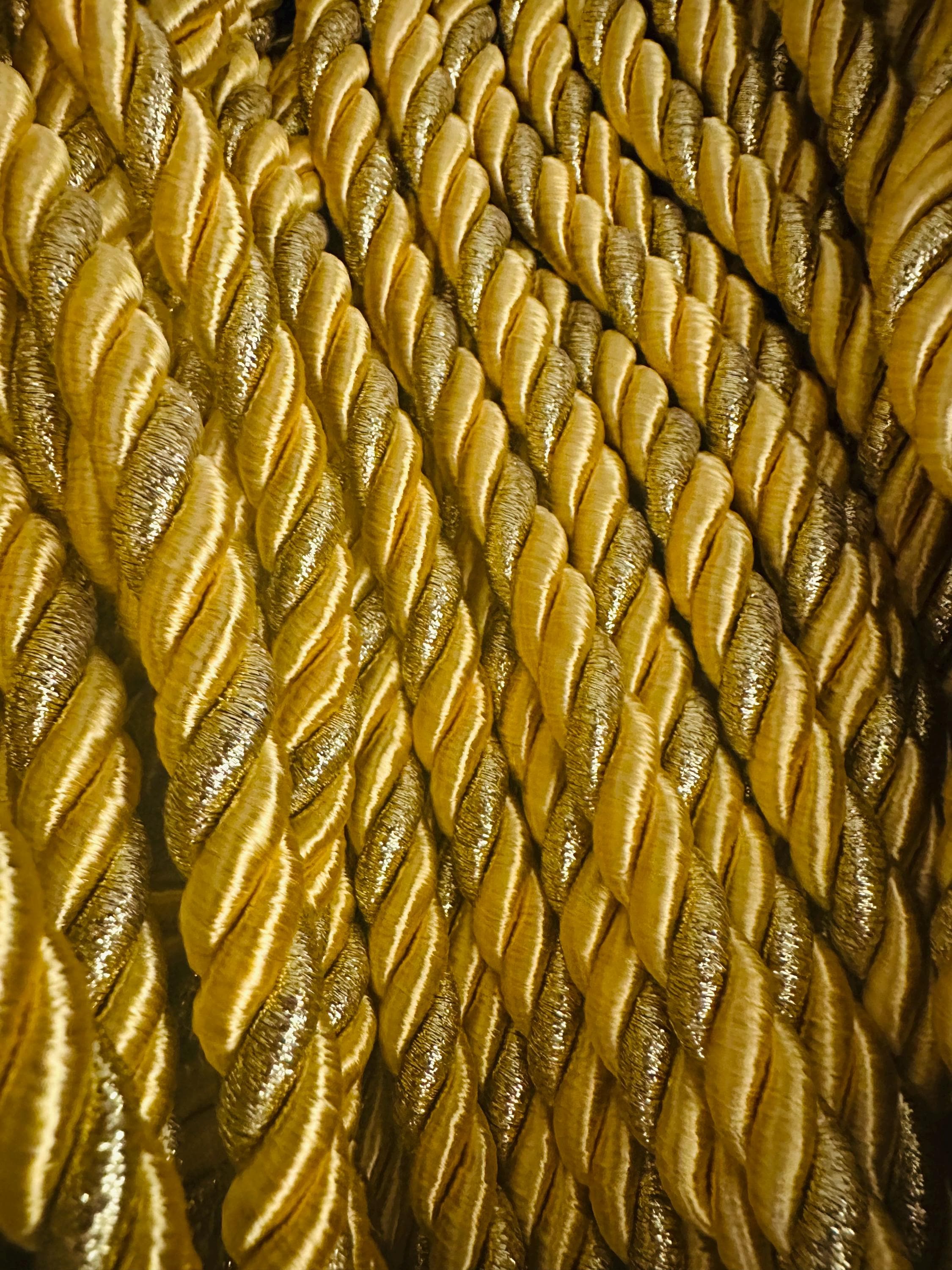 Red Satin Rope Gold 12mm Metallic Gold & Gold Satin Rope Twist Cord Braided Trim (3 Yards ...