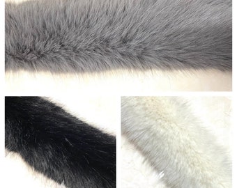 4 Inch Wide Mink Hairs Sewing Craft Material Fur Trim Fur Strip , Price Per Yard