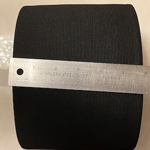 6 inch Wide Black Waistband Elastic Stretch Band for headband, hand band and waist belt Waist Support Elastic Crafts and Sewing, and etc