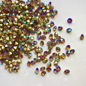 6mm Loose Pointy Rhinestone Packs/ Swarovski Shine Rhinestones Glue on Crystal SS30/288Pcs