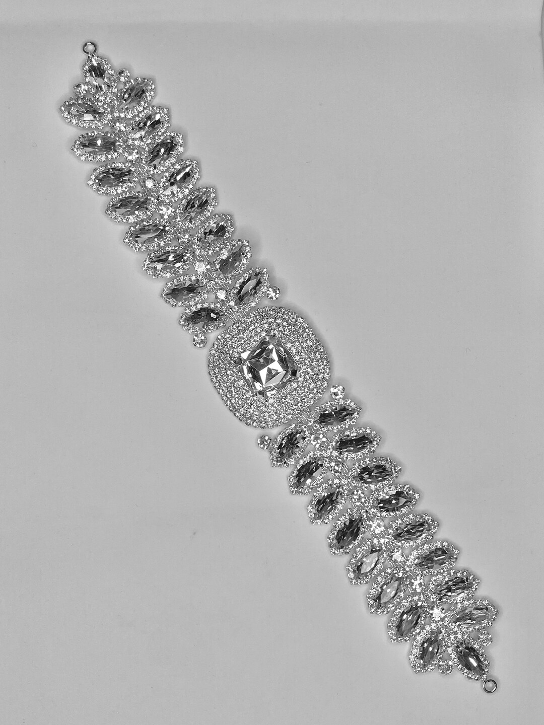 Rhinestone Applique Crystal Applique Beaded Applique Bridal Etsy