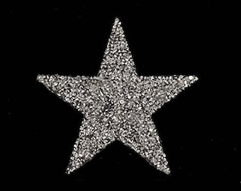 Star Rhinestone Applique Iron on Transfer Applique Patch, Price For PCS/ 5'' Diameter