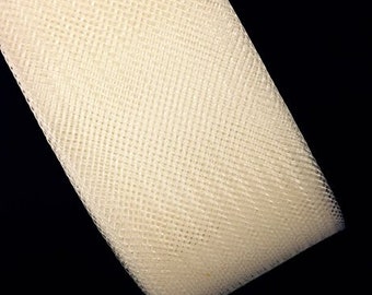 3'' Inch wide Ivory . Black Or White Stiff Polyester Horsehair Braid, Price per Roll/22Yards