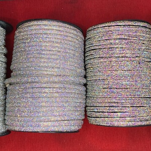2 Yards 6mm Rhinestone Rope: Crystal DIY Trimming