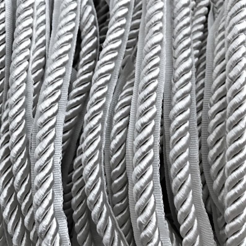6mm Diamond White Satin Twist Piping Cord Decoration Trim Etsy