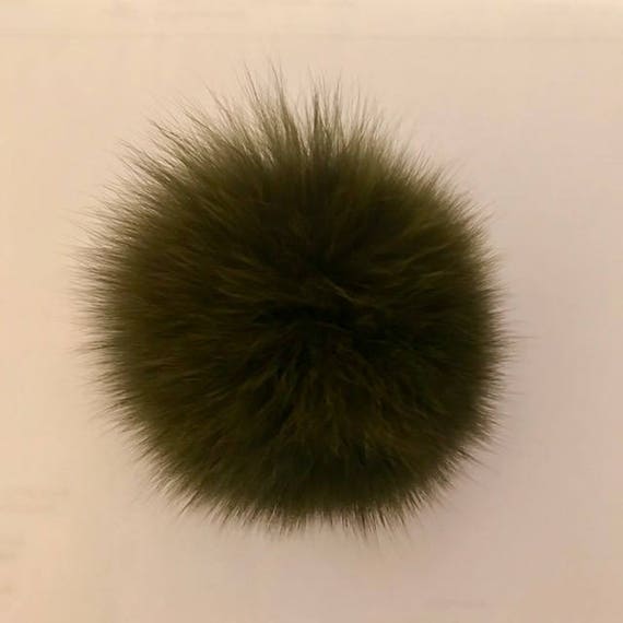 Natural Genuine Fox Fur Pom Pom Ball 3.5 display picture 3