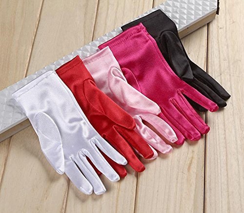 Stretch Satin Gloves Wrist Length for Ladies 2BL - Etsy