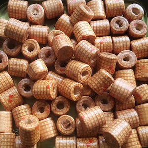 Wood Beads, Natural Wood Beads, Loose Beads, Craft Beads, Big Hole Beads, Tube Beads, Wooden Beads, Wood Crafts, Hemp Beads