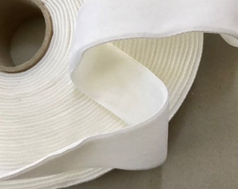 Double Face Nylvalour Swiss Velvet Nylon Ribbon, 1.5"-Inch Selling Per Yard in Diamond Off white