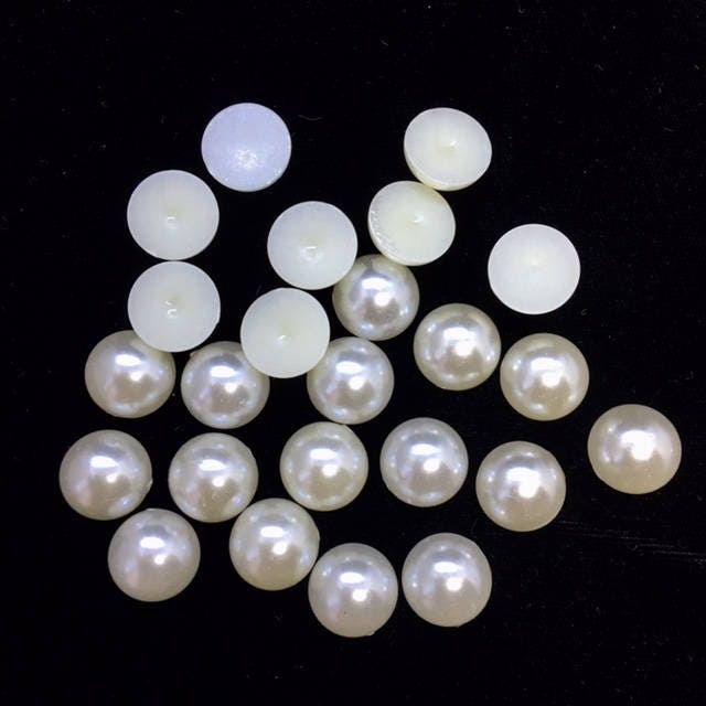 3/4/6/8/10mm Half Pearl Beads White Flatback Decorative Pearls For Craft  Accessories Nail Art Pearl Trim Bead