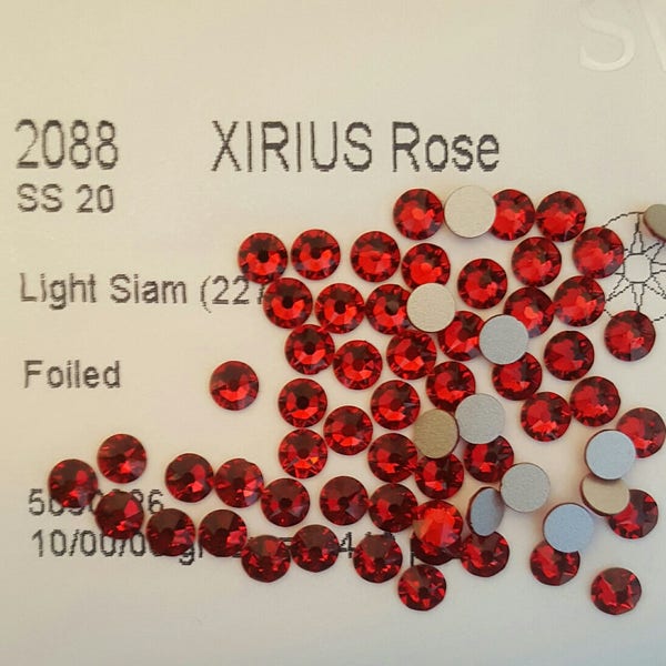 Véritables cristaux Swarovski Light Siam Flatback ss20 ss16 ss20, 5mm, ss16,4mm Swarovski Strass (144pcs/pk)