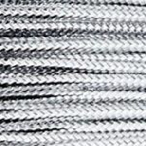 May include: Close-up of a silver-colored metal wire coil. The wire is twisted and has a textured surface.