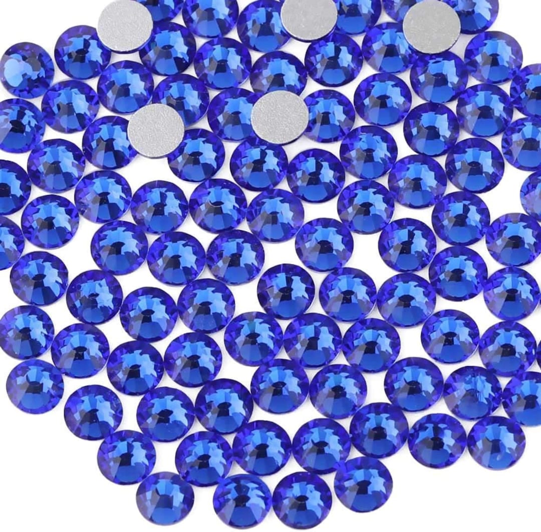 Glarks 4403pcs Rhinestone & Flat Back Pearl Set - 2mm-5mm Deep Blue Gems, 3mm Pearls, With Tools - View #3