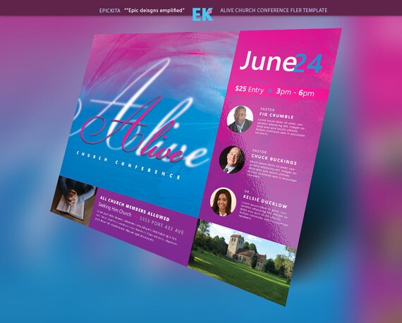alive church conference flyer template photoshop etsy church conference flyer