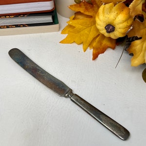 Antique Associated Silver Co Old French Solid Butter Knife Marjo-Nell, Antique 1903 Silver Plate Butter Knife, Antique Silverware