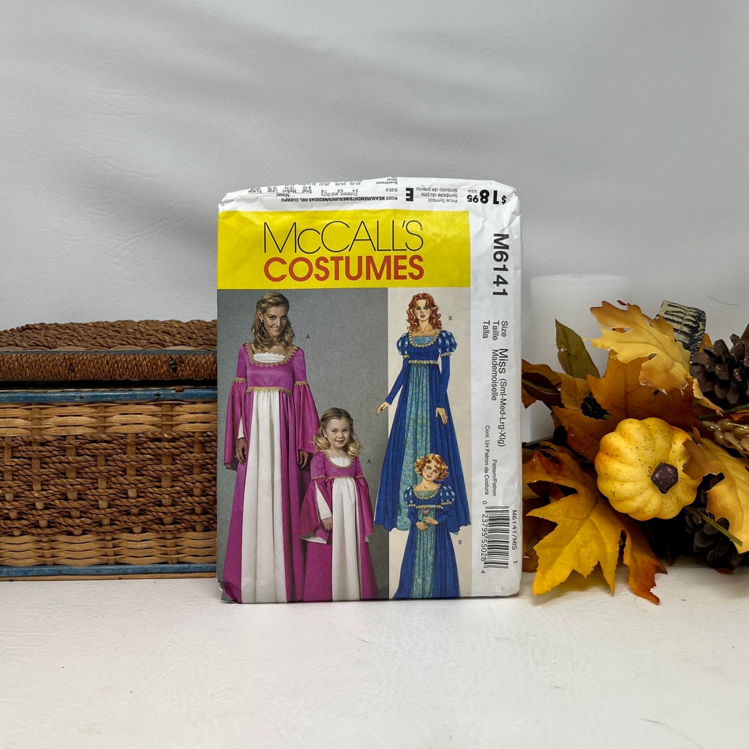 Mccall's Costumes Princess Costume Dress Pattern Size SXL, Uncut