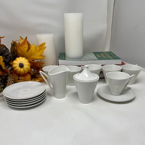 RARE Vintage Demitasse Espresso Service Set with Cream & Sugar Dishes, Service for 6, Alka Bavaria Made in West Germany, Tea Set, Coffee Set