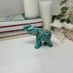 Handgefertigte psychedelische Swazi Elefant-Kerze, psychedelische Skulptur-Kerze, Elefant, unbenutzt, einzigartiges Geschenk für Elefantensammler