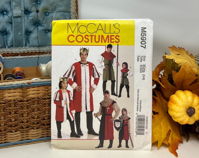 Mccall s Costumes Knight Costume Pattern Size KIDS 3 8 Uncut Complete