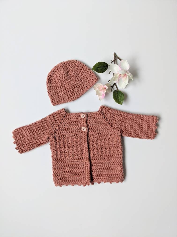 Handmade Newborn Baby Sweater Sets. Crochet Baby Sweater Sets. Etsy