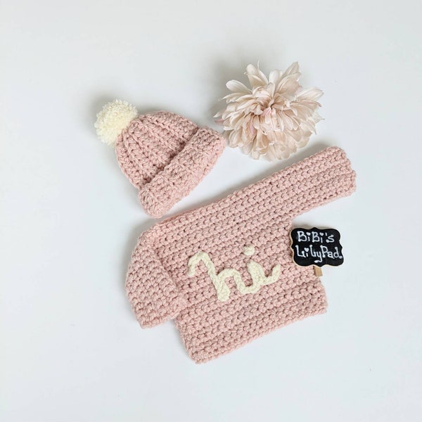 Newborn Sweater Set Etsy