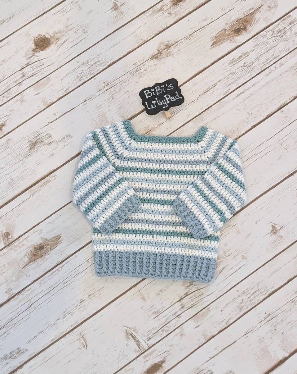 Handmade Baby Sweater 69 Mos. Crocheted Unisex Baby Sweater. Etsy