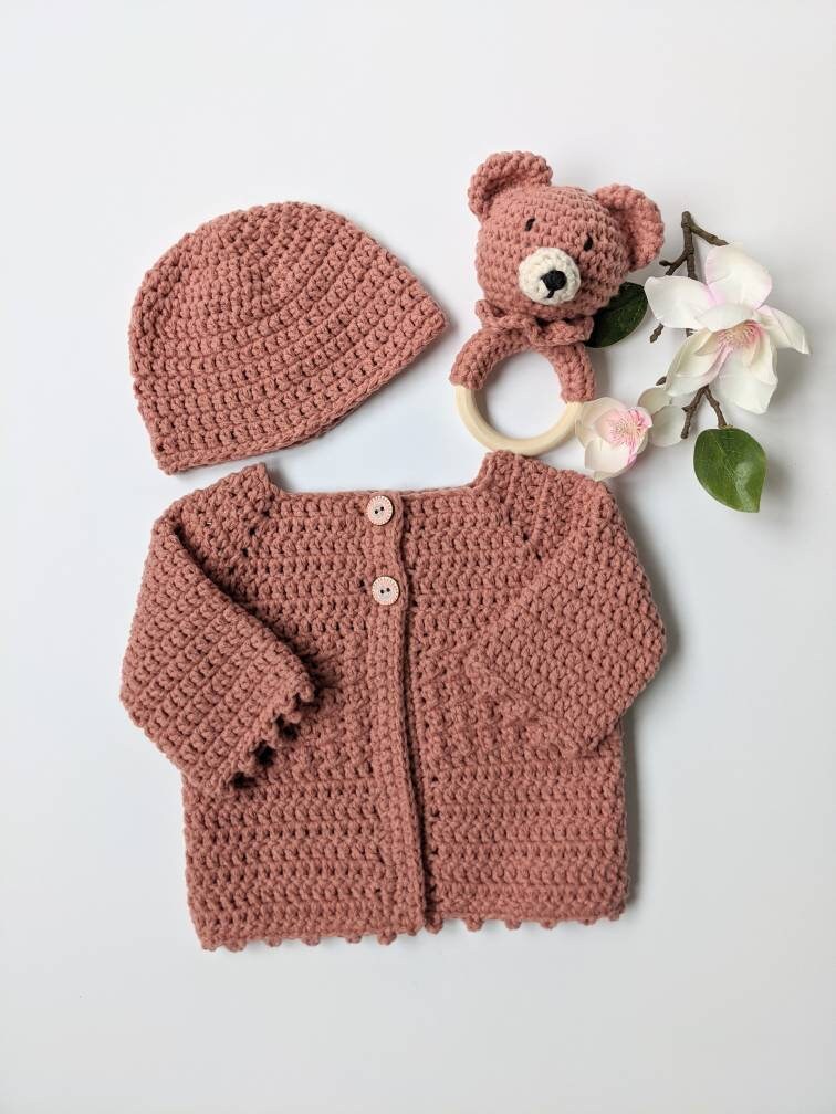 Handmade Newborn Baby Sweater Sets. Crochet Baby Sweater Sets. Etsy