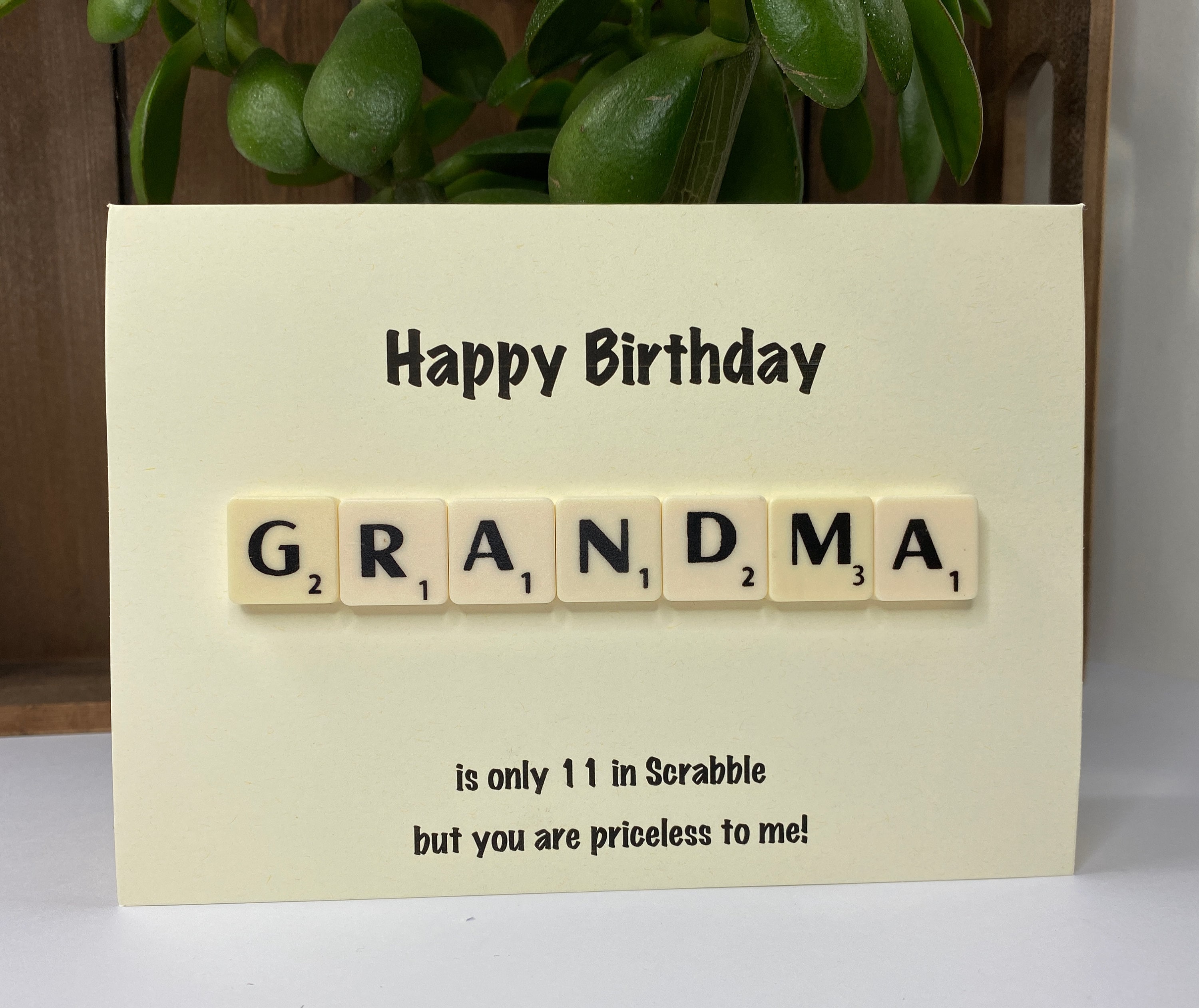Carte pour grand-père, joyeux anniversaire grand-père, carte d'anniversaire  grand-père, carte de voeux grand-père, carte de famille, voeux de Scrabble  -  France