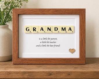 Personalized Grandma Scrabble Tile Art - Sentimental Gift
