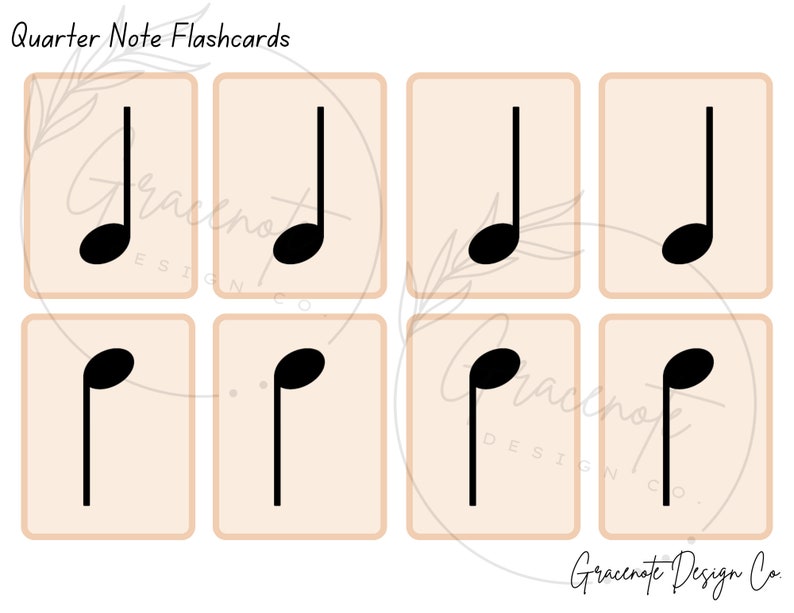 Music Note Flashcards DIGITAL DOWNLOAD // Printable Flashcards // Music