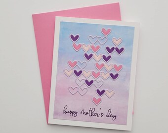 handmade mother's day card, mothers day card,  handmade cards, unique mother’s day card, blank mothers day greeting card, happy mothers day