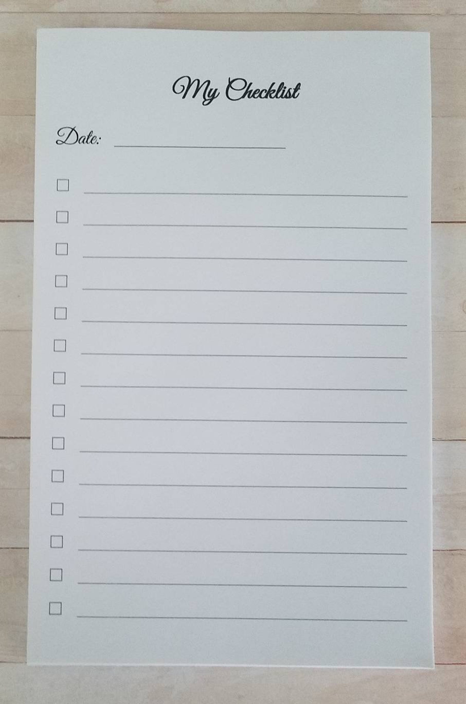 Notepad Notebook Checklist Handmade Notepad Etsy