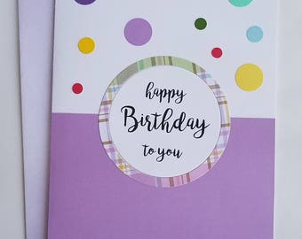 Handmade Birthday Greeting Card. Birthday Card. Handmade Birthday Card. Unique Birthday Card. Blank Greeting Card. Happy Birthday Card.