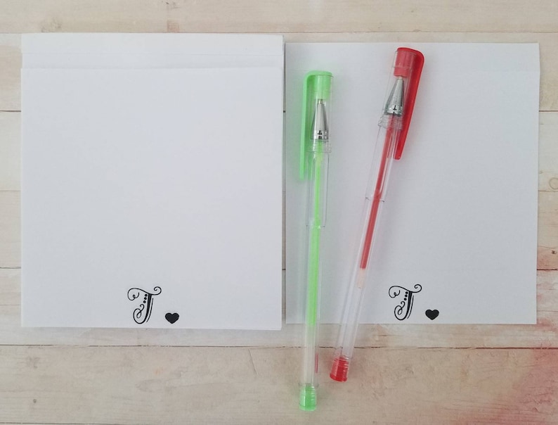 Monogrammed Note Pad Notepad Handmade Monogrammed Notepad Handmade notebook Initial Notepad Blank notepad